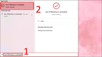 Mở See if Windows is activated
